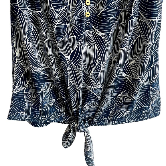 Delirious Tie Front Blouse - Picture 3 of 5